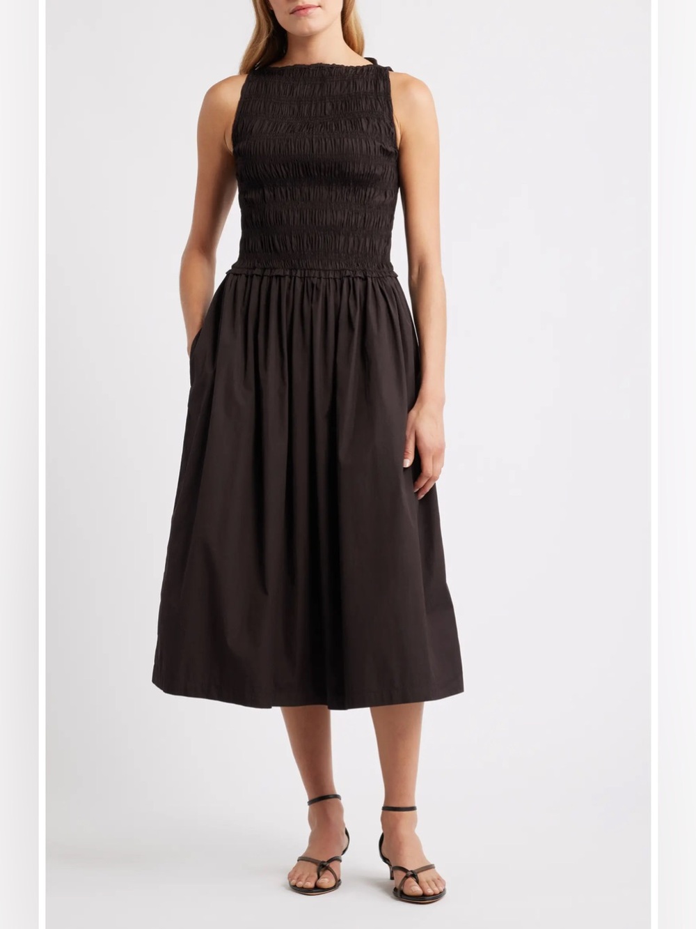 Madewell smocked midi dress